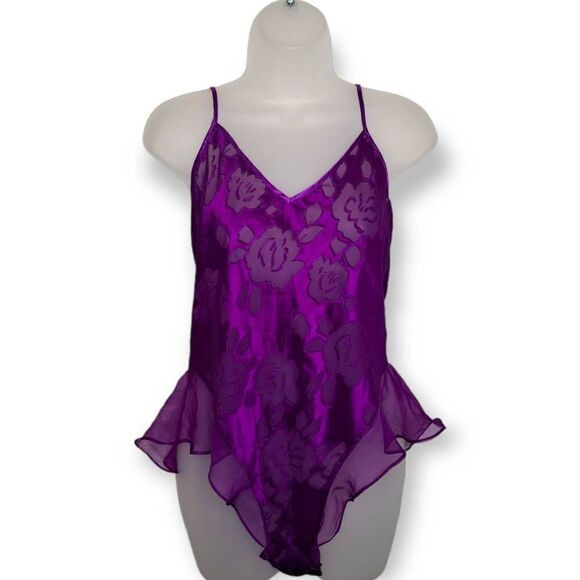 Victoria's Secret Gold Label Vintage Purple Bodysuit size Medium - Picture 1 of 6